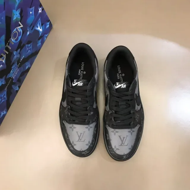 Nike Air Force 1 Monogram Print Black Gray Lifestyle Sneakers 9