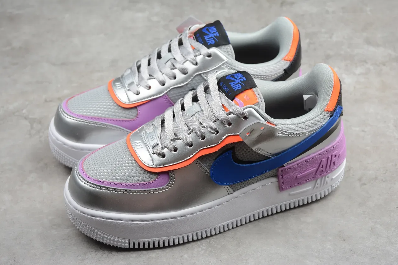 Nike Air Force 1 Multicolor Metallic Lifestyle Sneakers 8