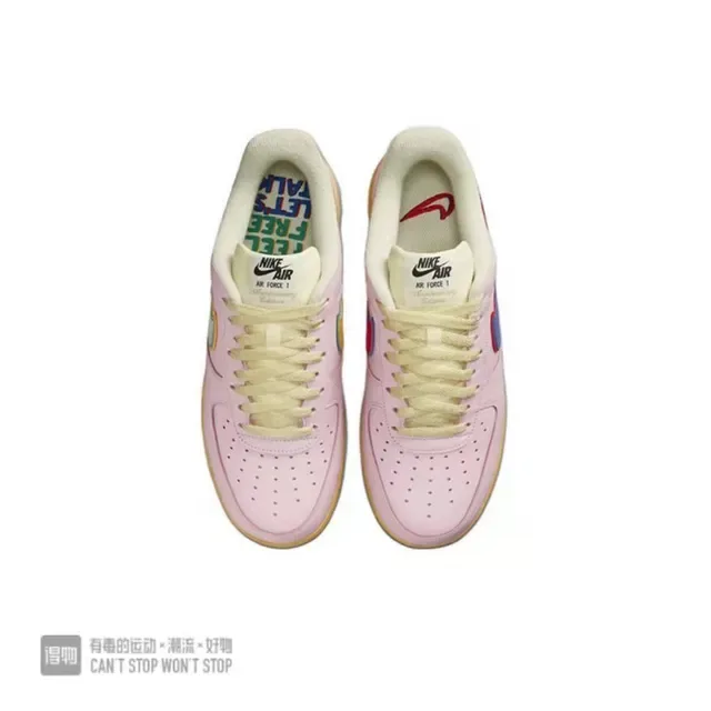 Nike Air Force 1 Pink Blue Gum Lifestyle Sneakers 4
