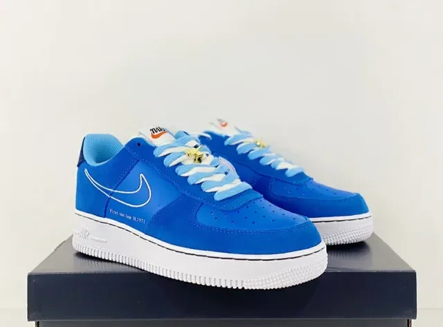 Nike Air Force 1 Royal Blue White Lifestyle Sneakers 2