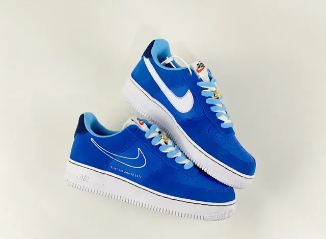 Nike Air Force 1 Royal Blue White Lifestyle Sneakers 9