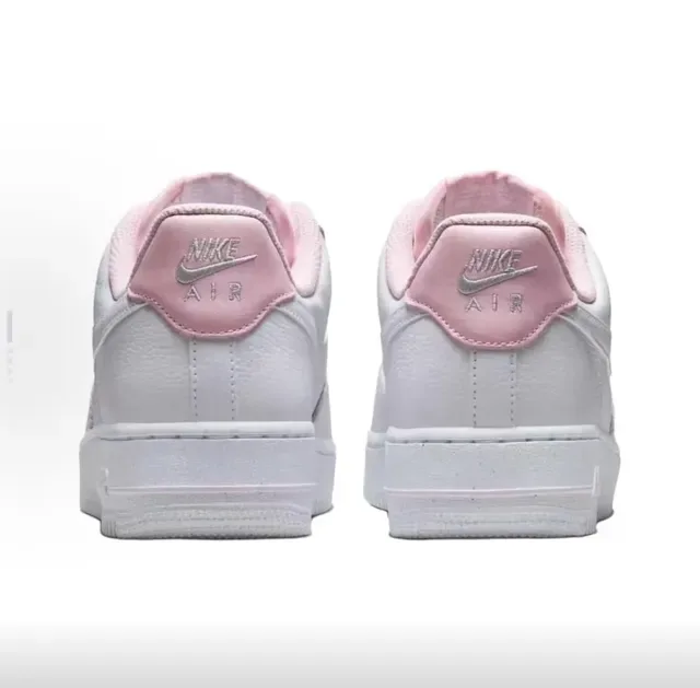Nike Air Force 1 White and Pink Lifestyle Sneakers 2