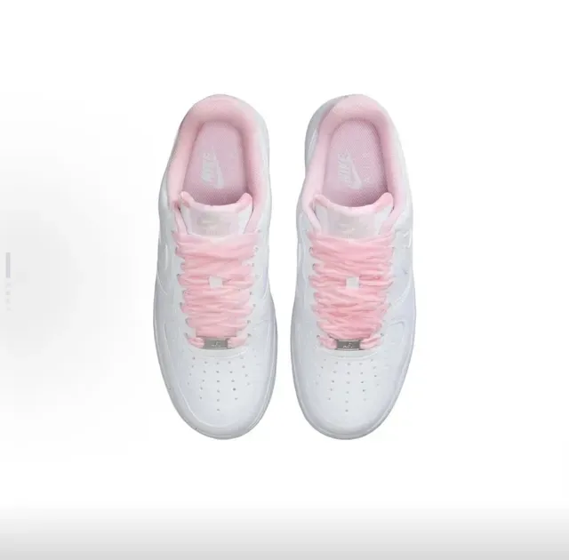 Nike Air Force 1 White and Pink Lifestyle Sneakers 3