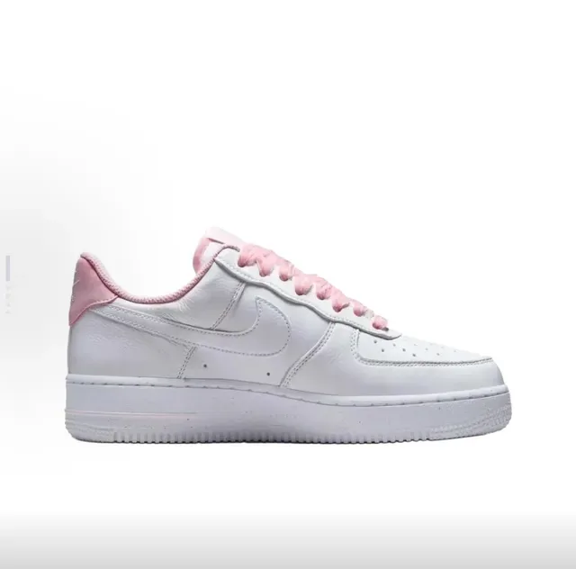 Nike Air Force 1 White and Pink Lifestyle Sneakers 5