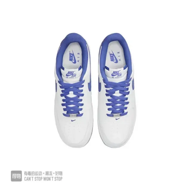 Nike Air Force 1 branco e azul real tênis lifestyle 4