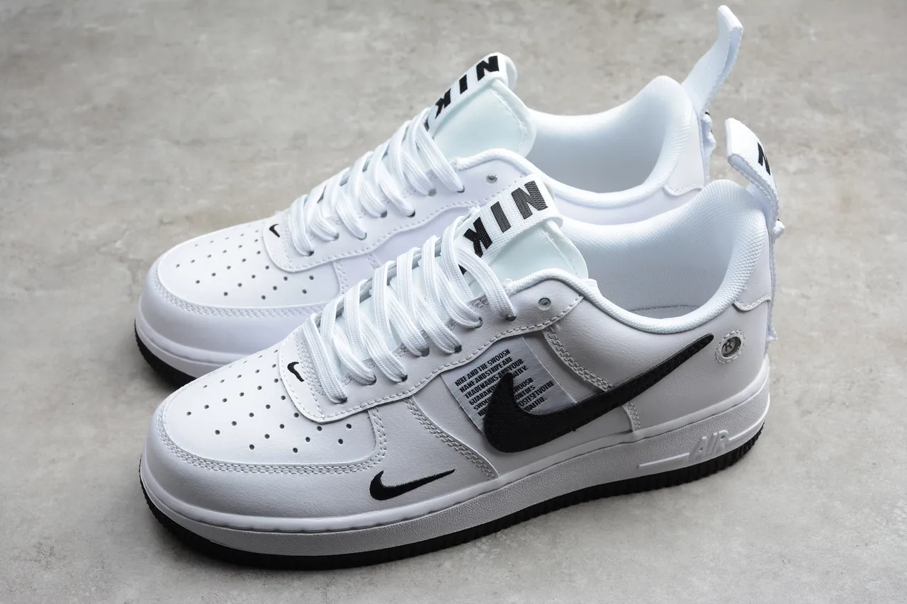 Nike Air Force 1 White Black Lifestyle Sneakers 11