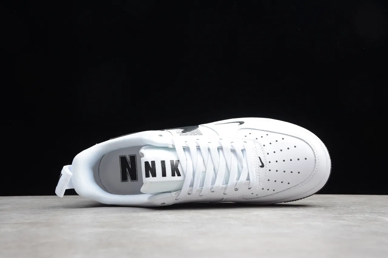 Nike Air Force 1 White Black Lifestyle Sneakers 14