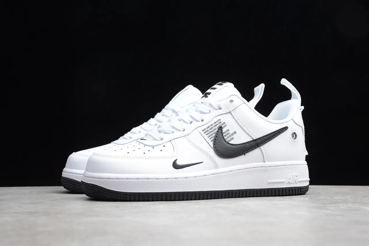 Nike Air Force 1 White Black Lifestyle Sneakers 16