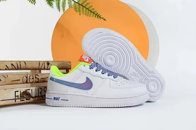 Nike Air Force 1 Branco Azul Rosa Tênis Lifestyle 3