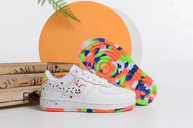 Nike Air Force 1 Branco Azul Rosa Tênis Lifestyle 6