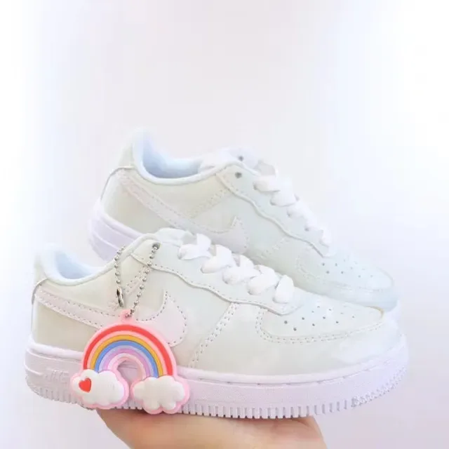 Nike Air Force 1 Branco Azul Rosa Tênis Lifestyle 11