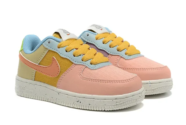 Nike Air Force 1 Branco Azul Rosa Tênis Lifestyle 13
