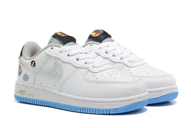 Nike Air Force 1 Branco Azul Rosa Tênis Lifestyle 19