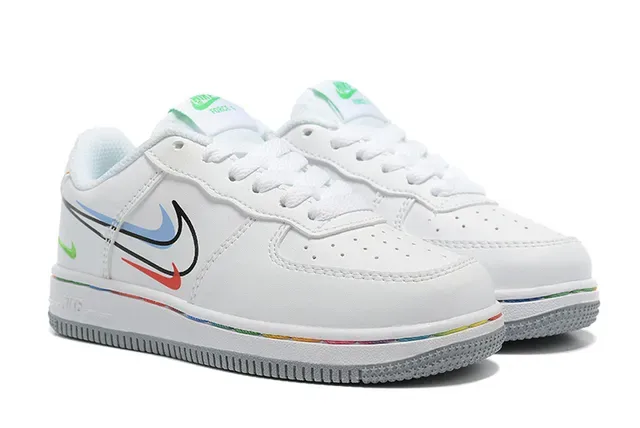Nike Air Force 1 Branco Azul Rosa Tênis Lifestyle 20