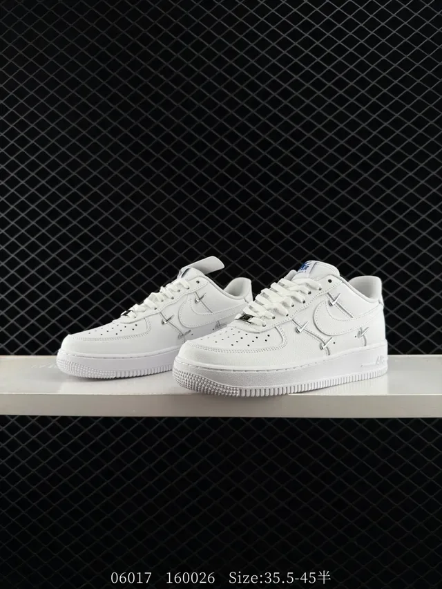 Nike Air Force 1 White Green Low-Top Lifestyle Sneakers 2