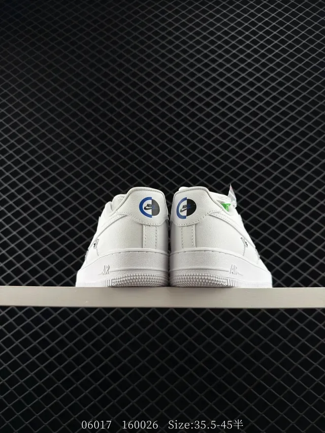 Nike Air Force 1 White Green Low-Top Lifestyle Sneakers 3