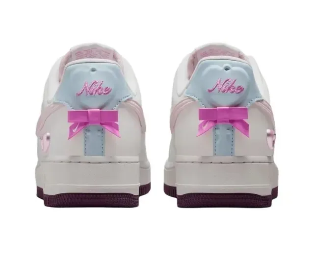 Nike Air Force 1 Branco Rosa Azul Borgonha Tênis Lifestyle 2