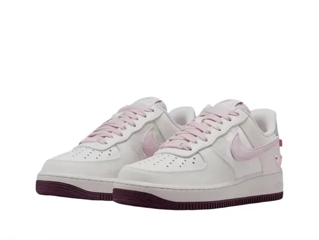 Nike Air Force 1 Branco Rosa Azul Borgonha Tênis Lifestyle 4