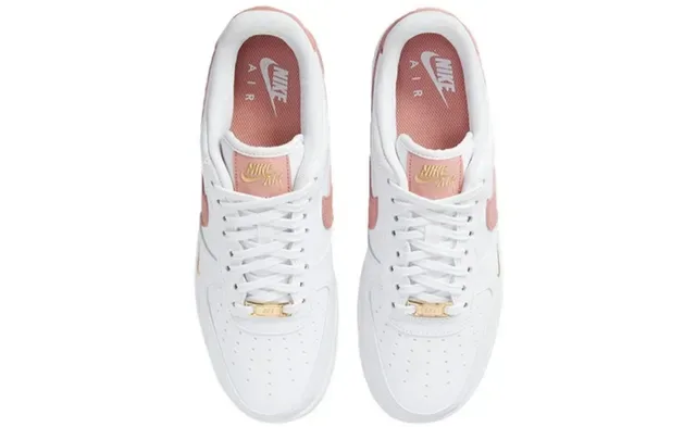 Nike Air Force 1 White Pink Gold Lifestyle Sneakers 4