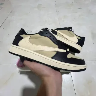 Nike Air Jordan 1 Black and Cream Lifestyle Sneakers