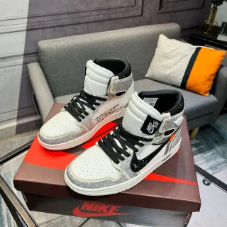 Nike Air Jordan 1 High Off-White Crystal-Embellished Basketball Shoes