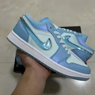 Nike Air Jordan 1 Low Iridescent Sky Blue Lifestyle Sneakers