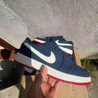 Nike Air Jordan 1 Low Navy White Red Lifestyle Sneakers