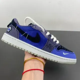 Nike Air Jordan 1 Low Patchwork Blue Purple Lifestyle Sneakers
