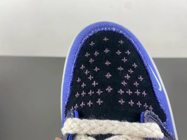 Nike Air Jordan 1 Low Patchwork Blue Purple Lifestyle Sneakers 5