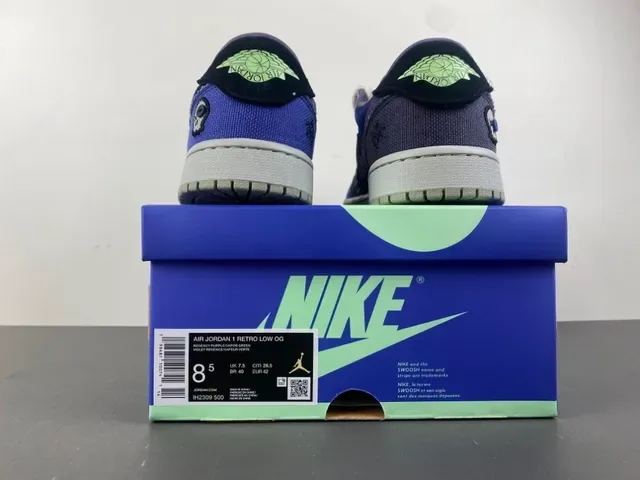 Nike Air Jordan 1 Low Patchwork Blue Purple Lifestyle Sneakers 17