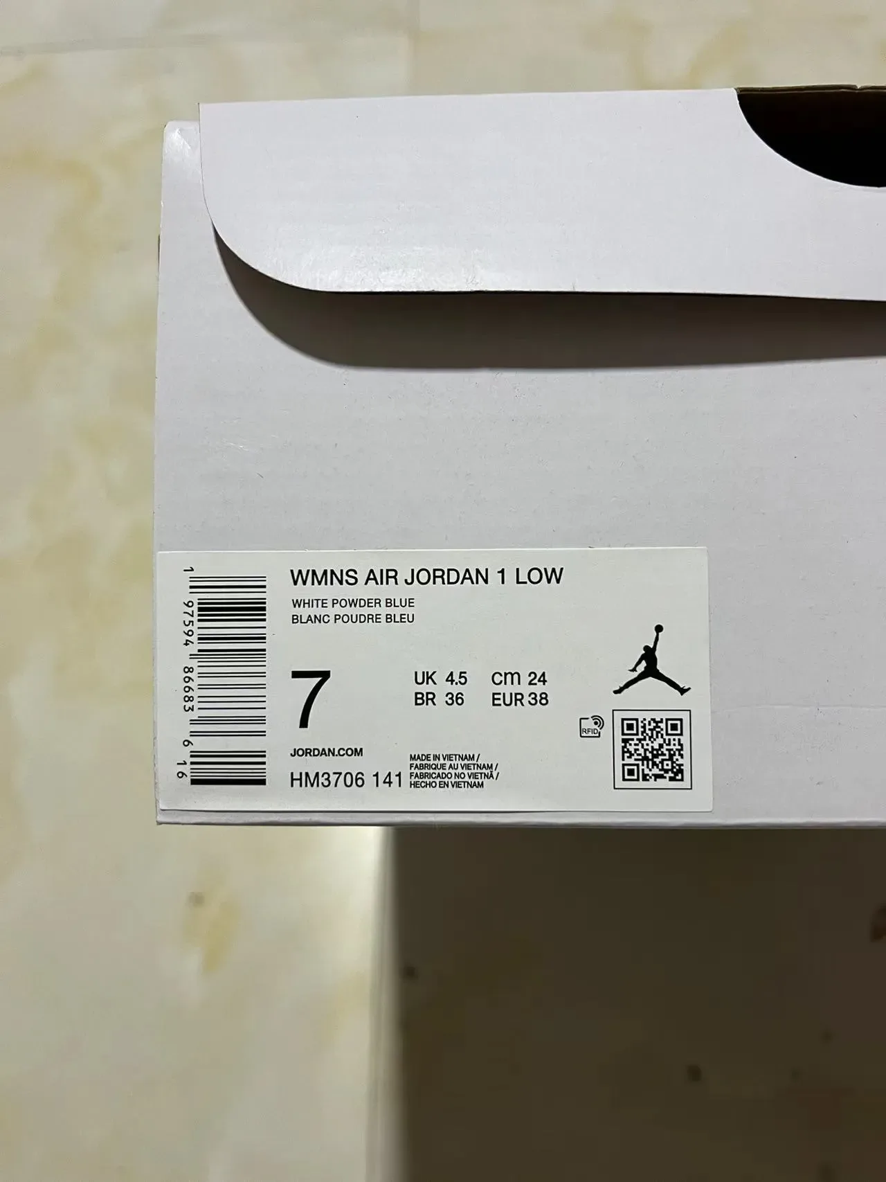 Nike Air Jordan 1 Low Pink and Light Blue Lifestyle Sneakers 10