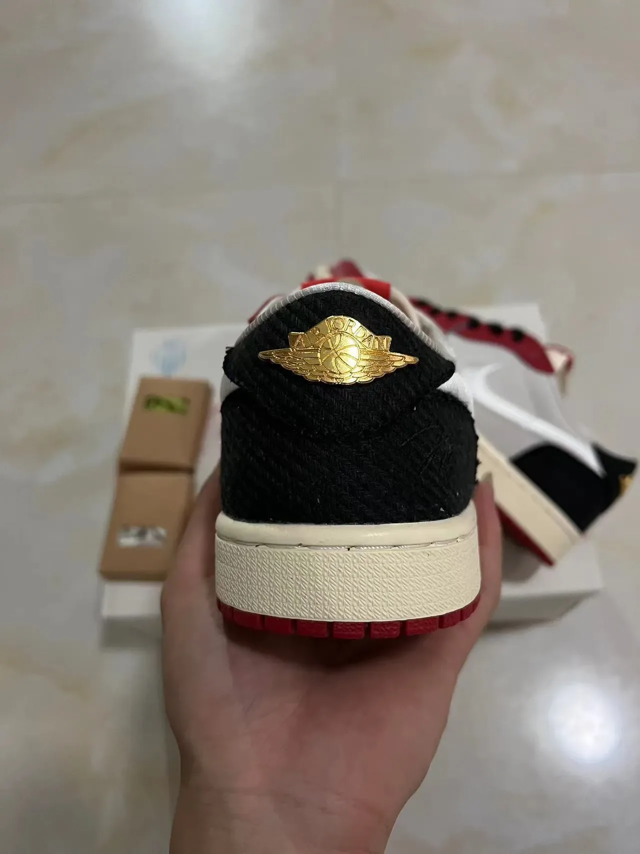 Nike Air Jordan 1 Low Red White Black Lifestyle Sneakers 8