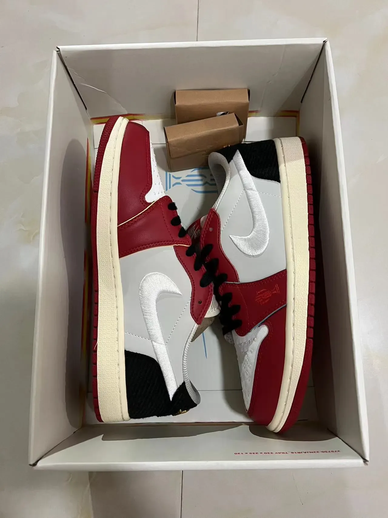 Nike Air Jordan 1 Low Red White Black Lifestyle Sneakers 9