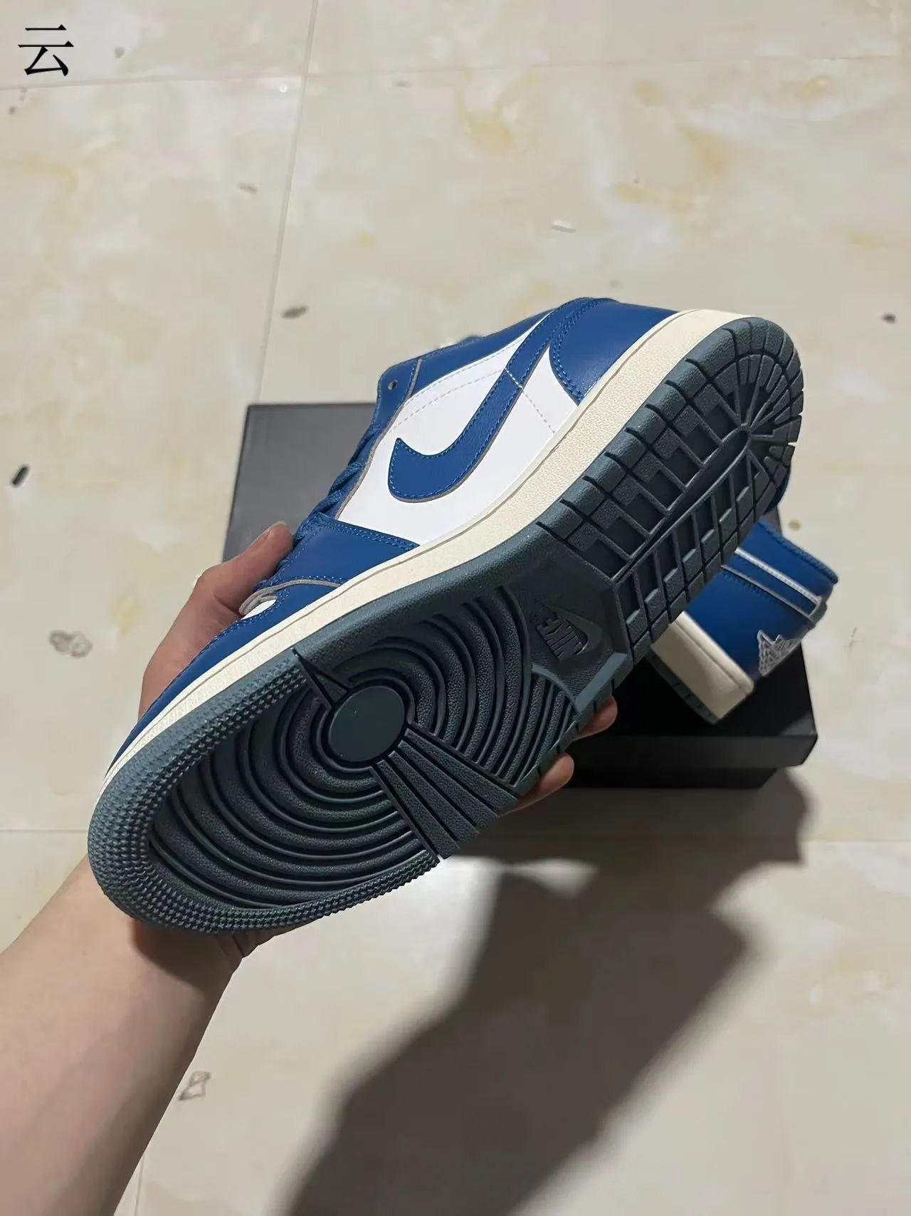 Nike Air Jordan 1 Low Royal Blue and White Lifestyle Sneakers 6