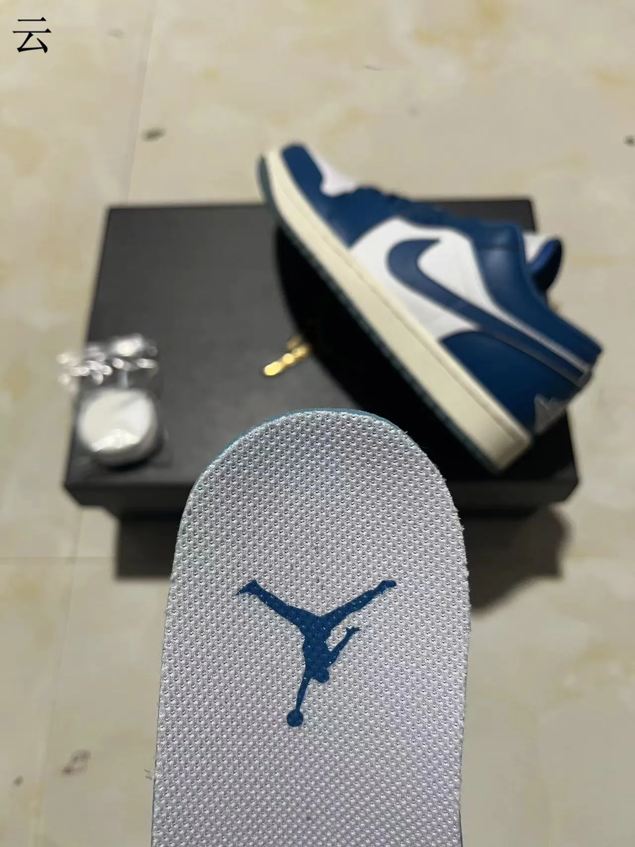 Nike Air Jordan 1 Low Royal Blue and White Lifestyle Sneakers 10