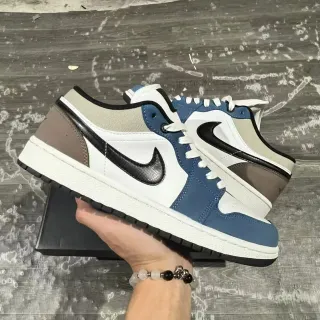 Nike Air Jordan 1 Low 白 海军色 米色 棕色 生活方式 运动鞋