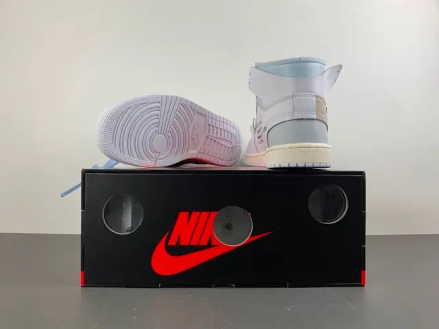 Nike Air Jordan 1 Off-White The Ten Chaussures de basketball gris clair 16