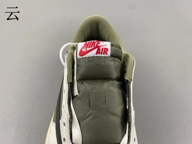 Nike Air Jordan 1 Olive Green White Black Lifestyle Sneakers 9