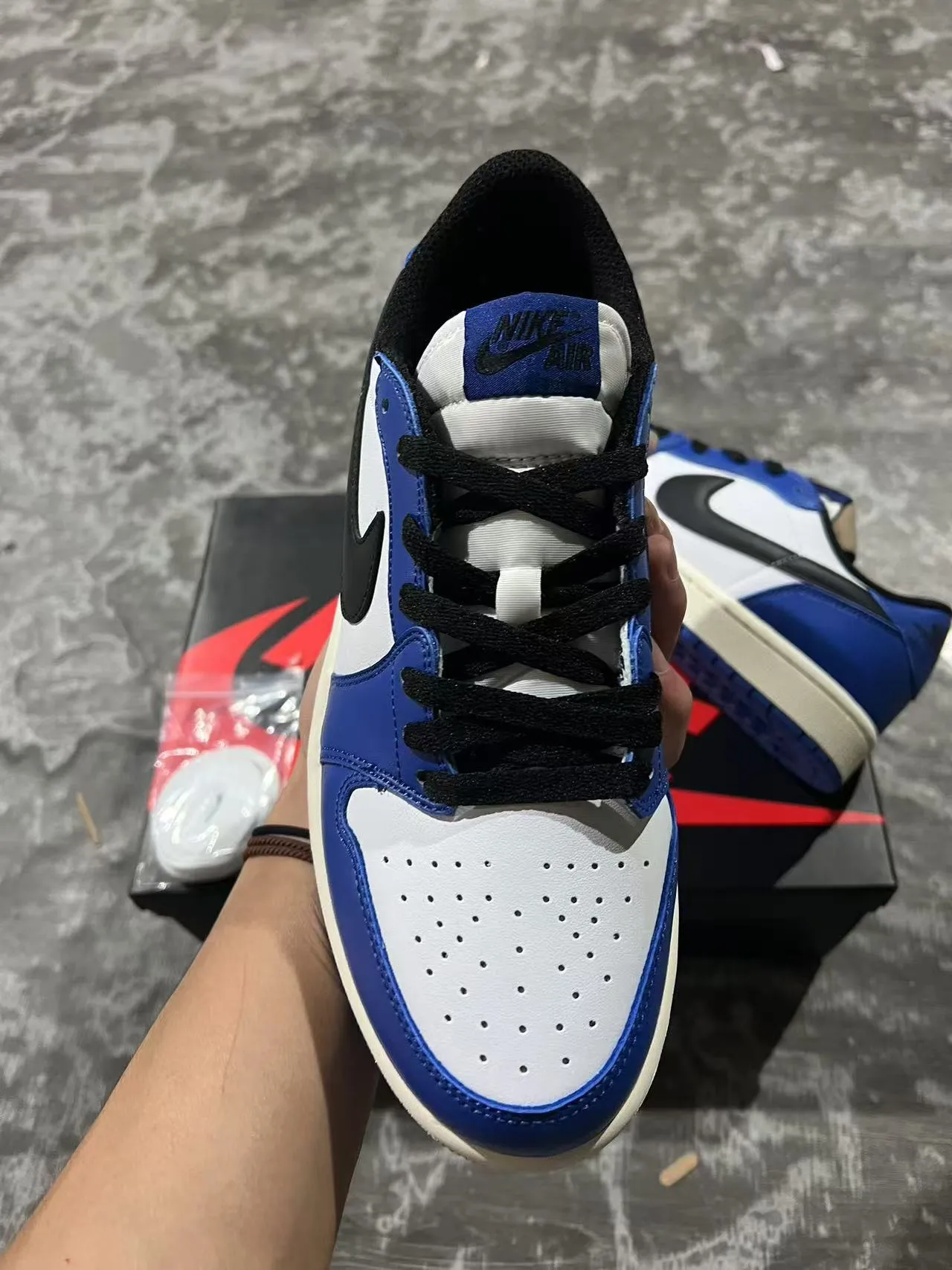 Nike Air Jordan 1 Royal Blue White Black Lifestyle Sneakers 3