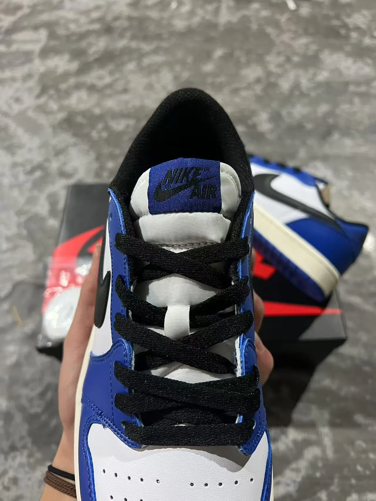 Nike Air Jordan 1 Royal Blue White Black Lifestyle Sneakers 4