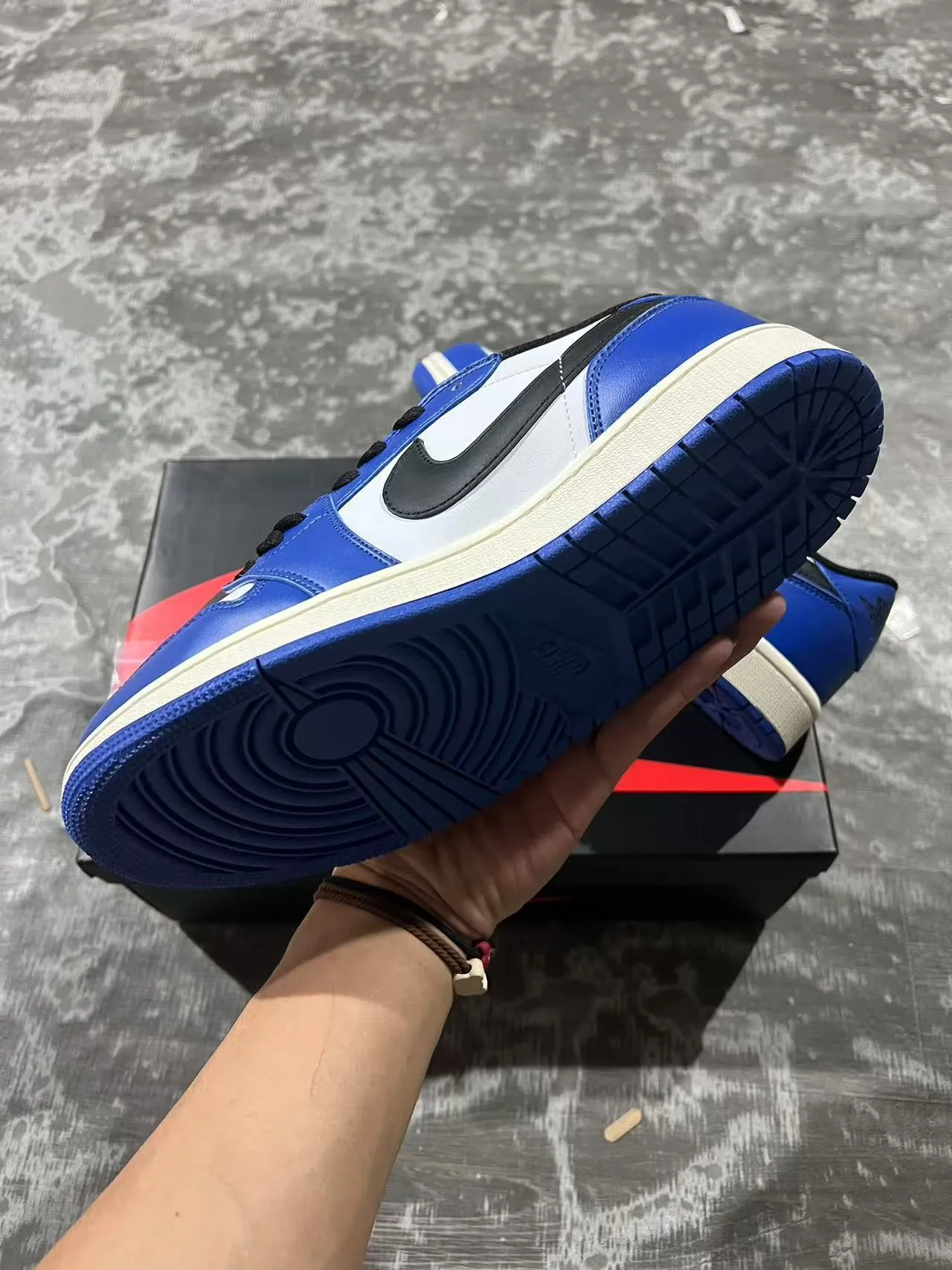 Nike Air Jordan 1 Royal Blue White Black Lifestyle Sneakers 6