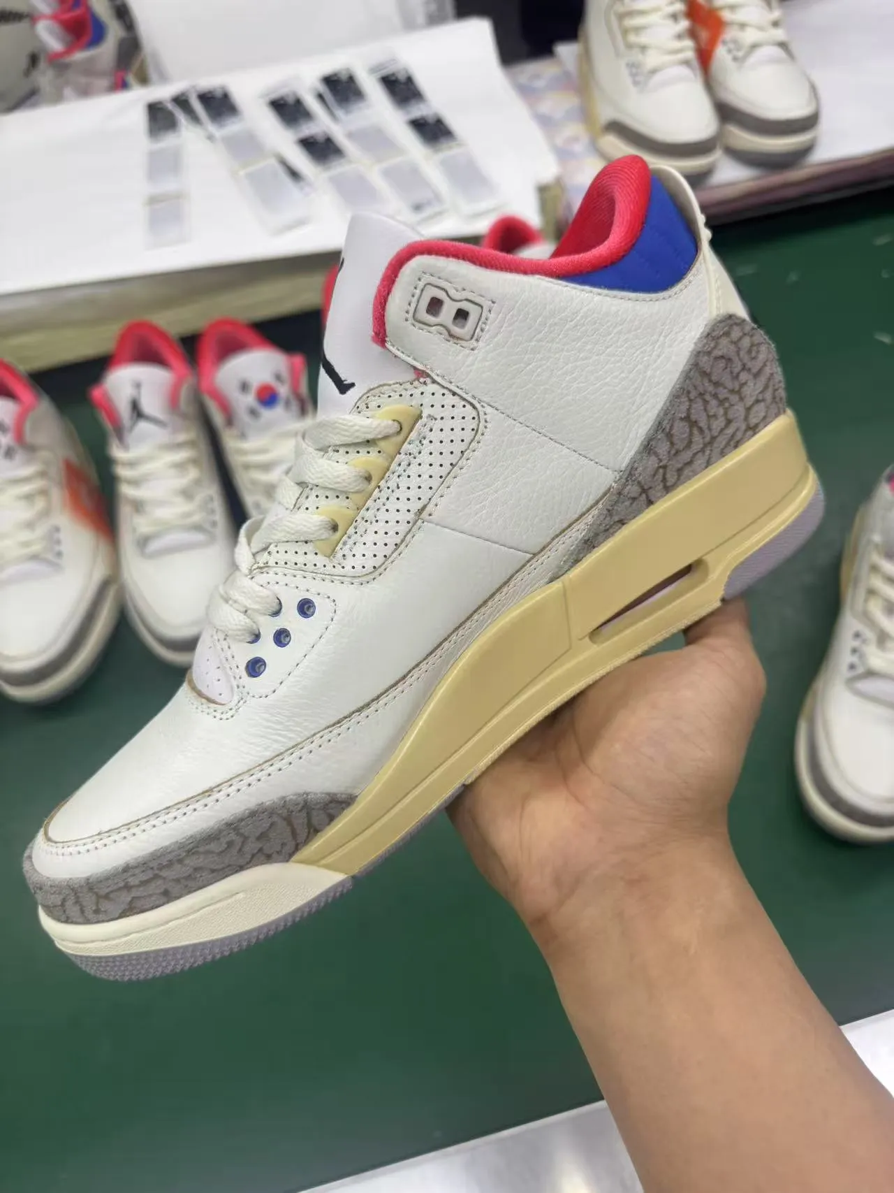 Nike Air Jordan 3 White Beige Elephant Print Basketball Shoes 16