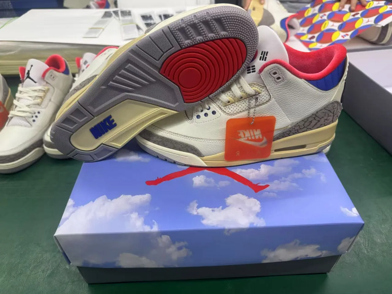 Nike Air Jordan 3 White Beige Elephant Print Basketball Shoes 19