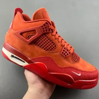 Nike Air Jordan 4 Naranja Oxidada Ante Zapatillas de Baloncesto