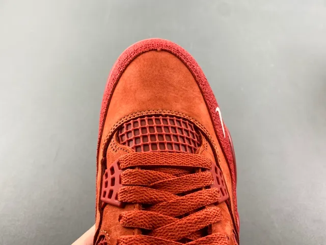 Nike Air Jordan 4 Rust Orange Suede Basketball Shoes 5