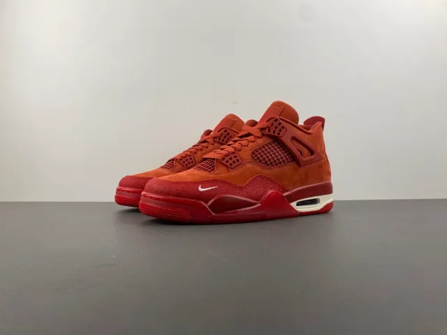 Nike Air Jordan 4 Rust Orange Suede Basketball Shoes 10