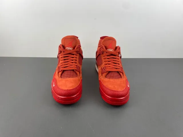 Nike Air Jordan 4 Rust Orange Suede Basketball Shoes 11