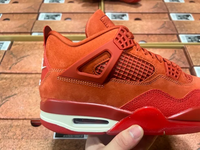 Nike Air Jordan 4 Rust Orange Suede Basketball Shoes 20
