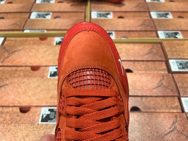 Nike Air Jordan 4 Rust Orange Suede Basketball Shoes 22