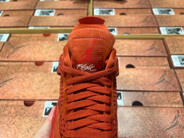 Nike Air Jordan 4 Rust Orange Suede Basketball Shoes 23